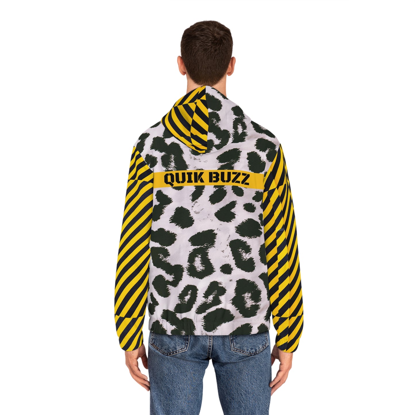 Men's High Fashion Full-Zip Hoodie by Quik Buzz