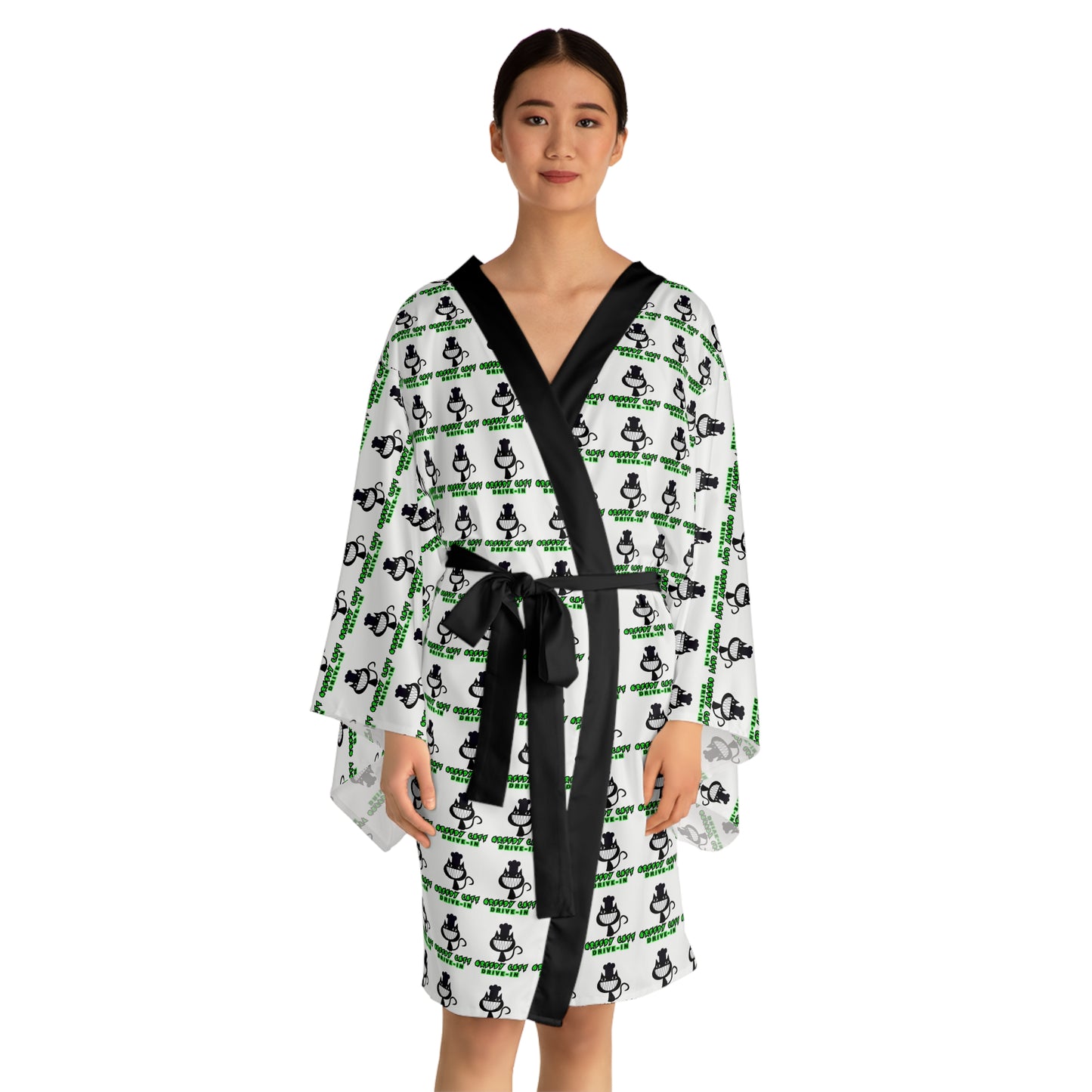 GREEDY CATT Long Sleeve Kimono Robe