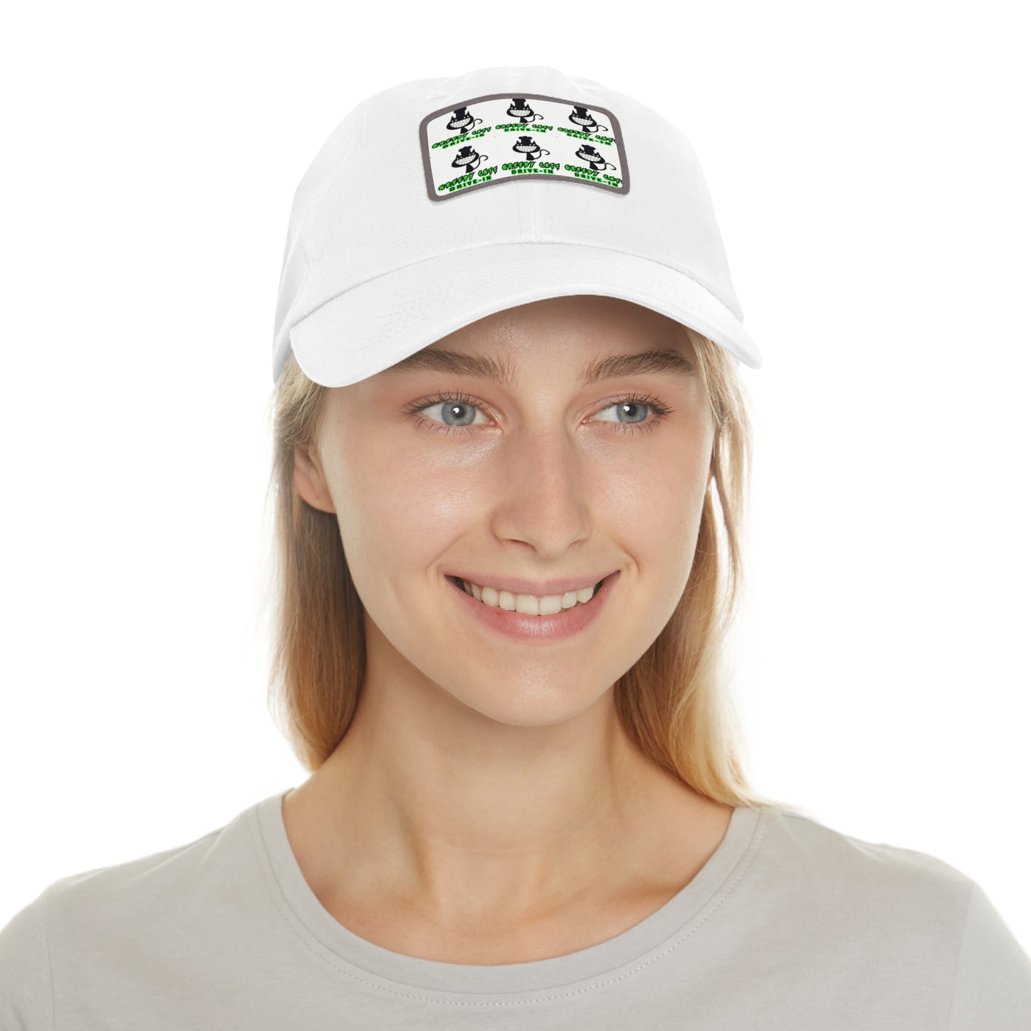 GREEDY CATT Hat with Leather Patch