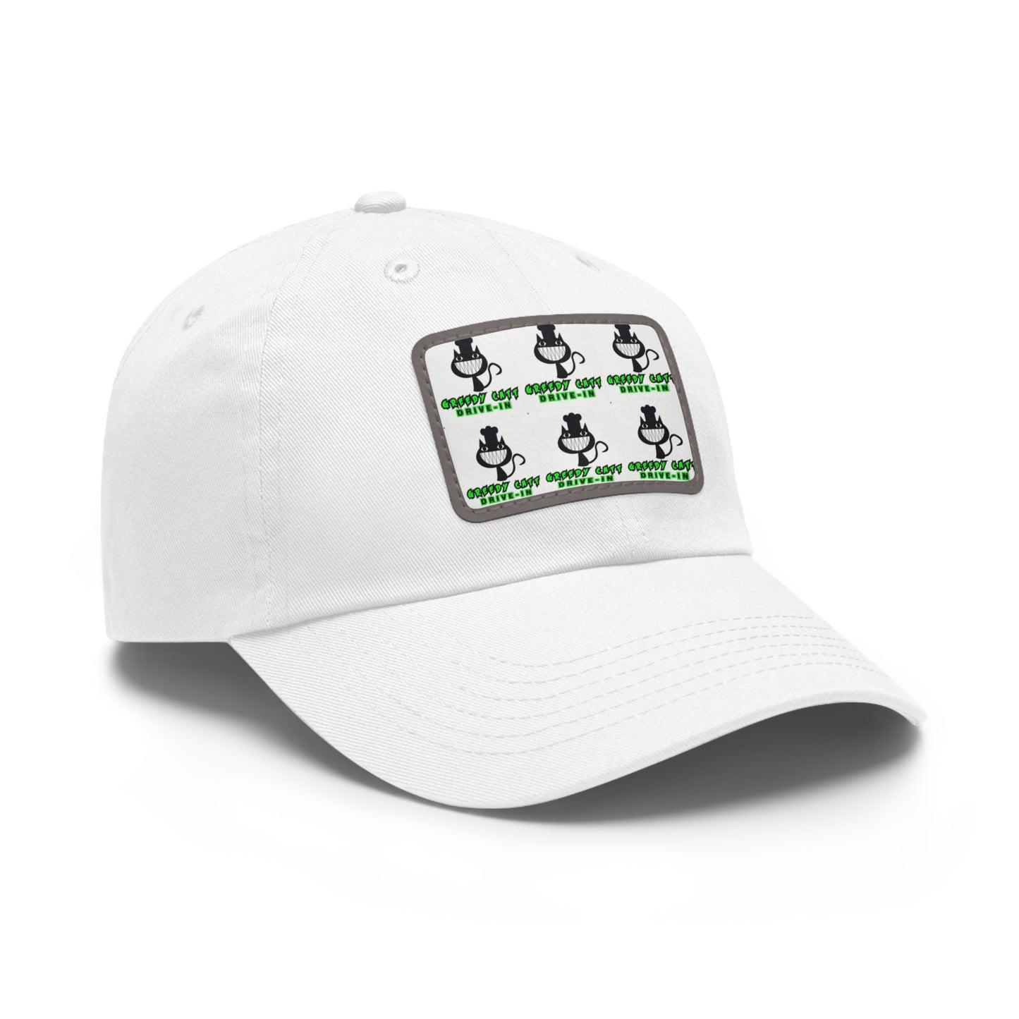 GREEDY CATT Hat with Leather Patch
